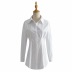 Single-Breasted Waist Loose Lapel Shirt NSAC22160