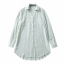 single-breasted lapel long-sleeved drape shirt  NSAC22174