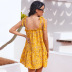 summer sling print high waist dress NSAL22198