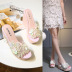 fashion flowers outer wear thick bottom wedges women s shoes  NSCA22224