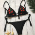 sexy black embroidered swimsuit  NSZO22240