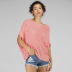 Loose Solid Color Bat Sleeve Knitted Sweater NSJR22346