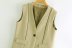loose and simple tea green suit vest   NSAM22477