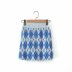 diamond check stitching bag hip knitted skirt  NSAM22545