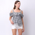  summer off-shoulder fashion sling short plaid sleeveless bottoming shirt   NSJR22601