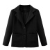 all-match loose mid-length solid color long-sleeved jacket NSJR22602