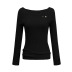fashionable casual long-sleeved sweater bottoming shirt   NSJR22604