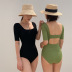 slim and conservative backless one-piece swimsuit  NSHL22653
