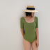 slim and conservative backless one-piece swimsuit  NSHL22653