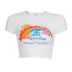 casual fashion all-match print short-sleeved T-shirt NSLQ22682