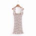 spring new fashion floral elastic waist suspender dress NSAC22713