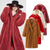 abrigo de lana de cordero con solapa holgada NSAC22720