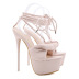 high-heeled stiletto platform strappy sandals   NSCA22782
