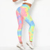 digital printing tie-dye fitness pants  NSLX22866