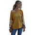 spring new solid color stitching loose T-shirt NSDF22952