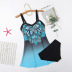 printing large size one-piece gradient color swimwear NSHL22981