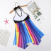 suspender colorful sexy skirt split swimsuit  NSHL23015