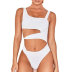 new solid color hollow one-piece swimsuit  NSHL23017