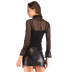 spring and autumn new mesh long-sleeved lace shirt  NSJR23054