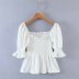 winter elastic white blouse top NSAM23061