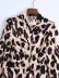 leopard point slim-fit tie-waist shirt dress  NSAM23078