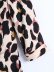 leopard point slim-fit tie-waist shirt dress  NSAM23078