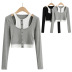 spring and autumn casual all-match color matching coat NSLD23110