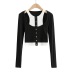 spring new slim fake two-piece long-sleeved bottoming shirt NSAC23160
