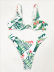 new split print gather bikini swimwear NSHL23311