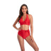 new solid color split high waist bikini swimsuit  NSHL23316