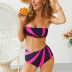 new color stripe high waist sexy neon swimwear NSHL23330