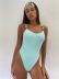 one-piece solid color sling crystal diamond backless bikini swimwear NSZO23399