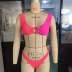 high waist buckle stitching bikini swimsuit  NSZO23400