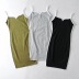 heart-neck slim-fit suspender dress NSHS23401