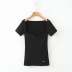 ice silk knitted short-sleeved spring and summer sexy solid color T-shirt NSHS23417