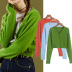single-breasted knitted bottoming shirt Knit sweater cardigan  NSHS23427
