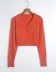 single-breasted knitted bottoming shirt Knit sweater cardigan  NSHS23427