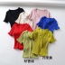 knitted short-sleeved T-shirt sexy short wool cardigan NSHS23431