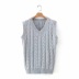 V-neck twist knit vest high waist knit shorts suit NSHS23451