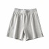 side slit elastic waist sports shorts  NSHS23452