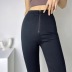 stretch high waist zipper leggings NSHS23469
