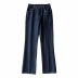 slim high-waist denim flared pants  NSHS23476