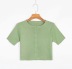 short knitted single-breasted T-shirt  NSHS23477