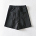 High waist front split denim shorts  NSHS23483