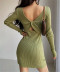 hollow two-sided wear slim-fit dress NSHS23500