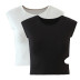 sexy elastic sleeveless short T-shirt  NSLD23632