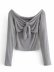 one-word collar chest bow tops NSAM23685