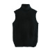 winter two-color high-neck thick stitch vest  NSAM23694