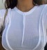 sexy stretch irregular stitching bottoming shirt  NSHS23763
