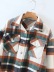 lapel single-breasted woolen plaid shirt NSHS23772